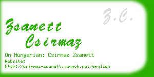 zsanett csirmaz business card